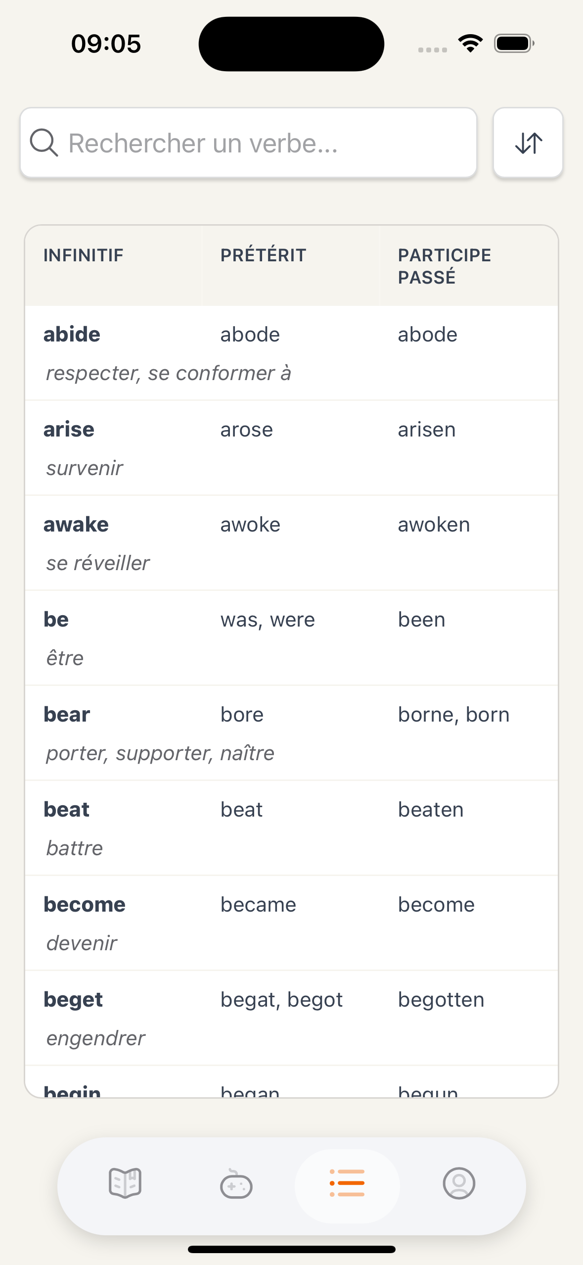 Wordioo - Verbes irréguliers